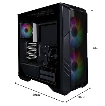 Cooler Master HAF PCケース 200mm ARGBファンを2基搭載するミドルタワーPCケース、Cooler